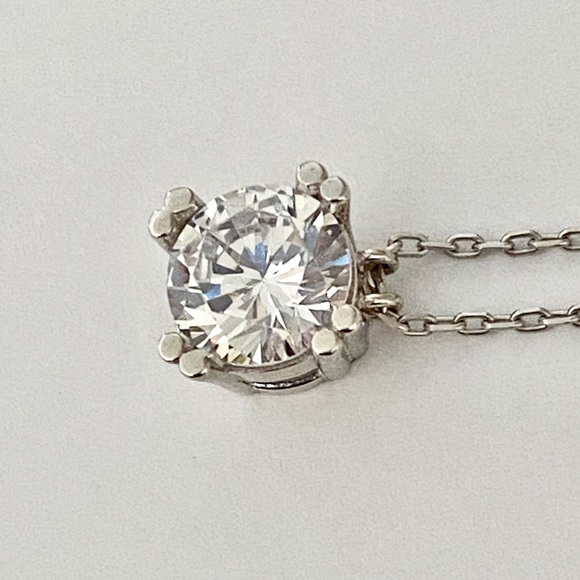 925 silver cz cubic zirconia necklace - Picture 4 of 5